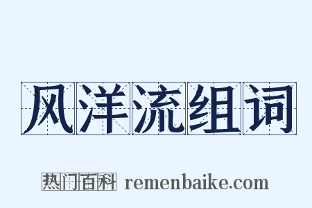 风洋流组词是什么意思的图片